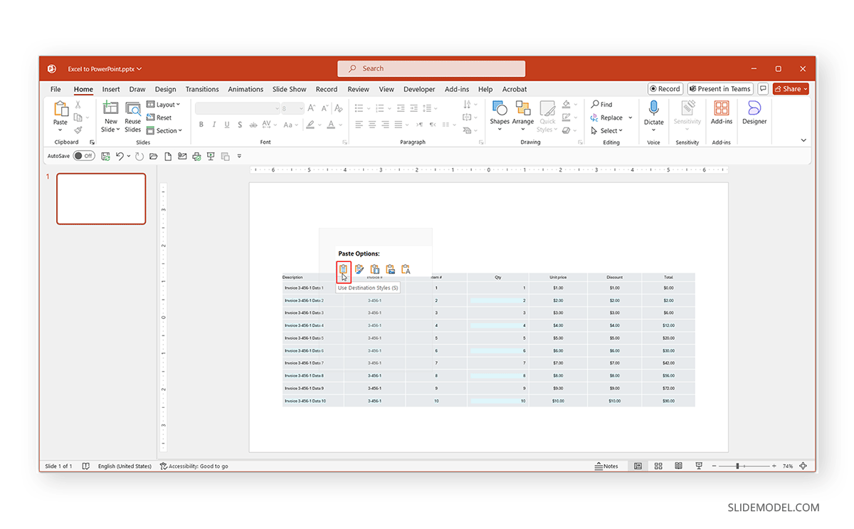How to Insert an Excel Sheet into PowerPoint