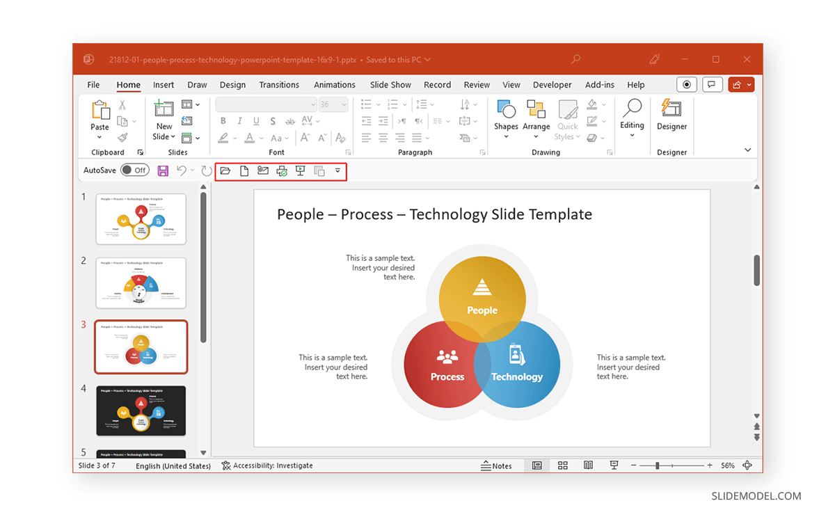 How to Find Quick Access Toolbar in PowerPoint