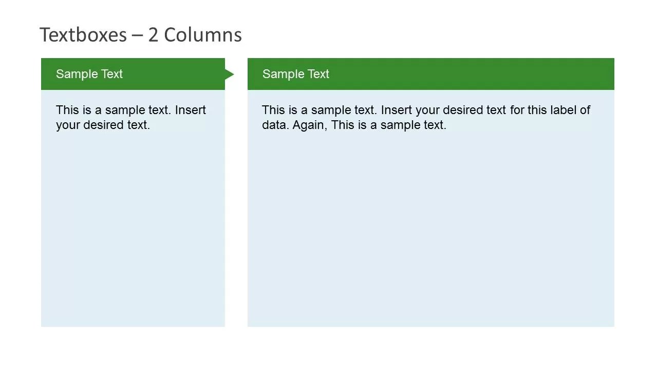 Textboxes Template for PowerPoint with Colorful Header SlideModel