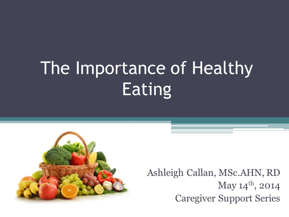 The Importance Of Healthy Eating - Ppt Video Online Download