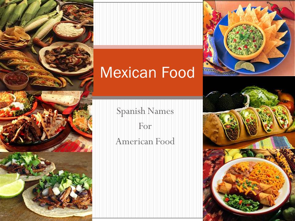 Spanish Foods Names