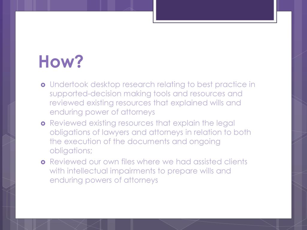 Supported decisionmaking in wills and powers of attorney ppt download