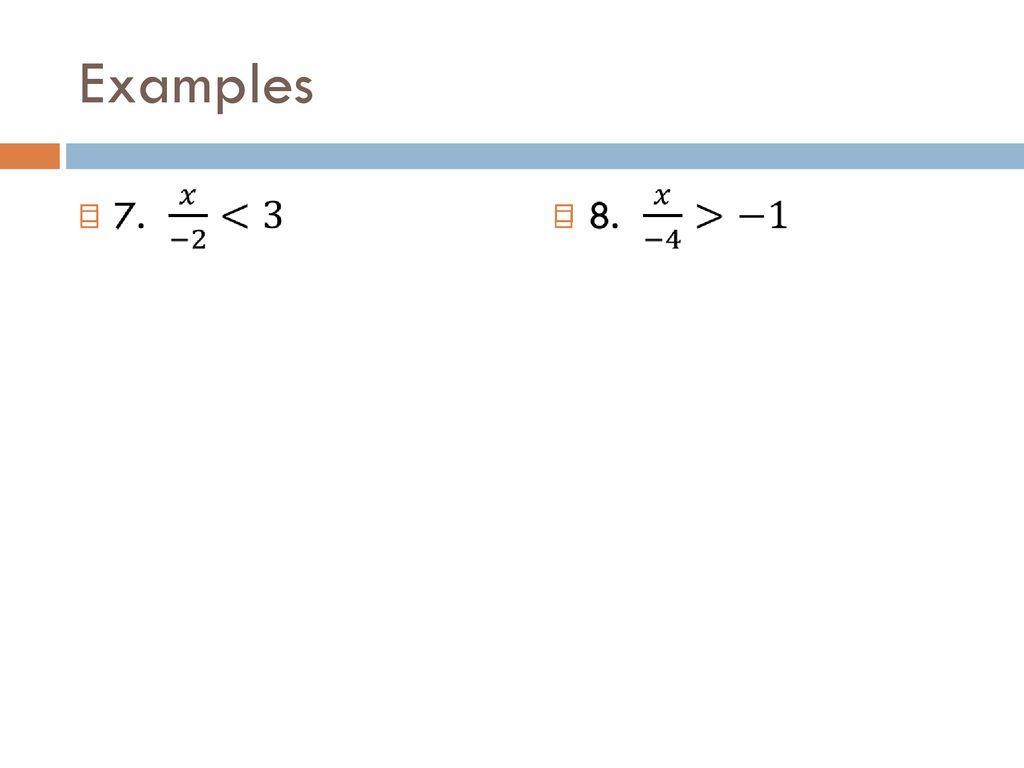 Solving 1-step Inequalities - ppt download