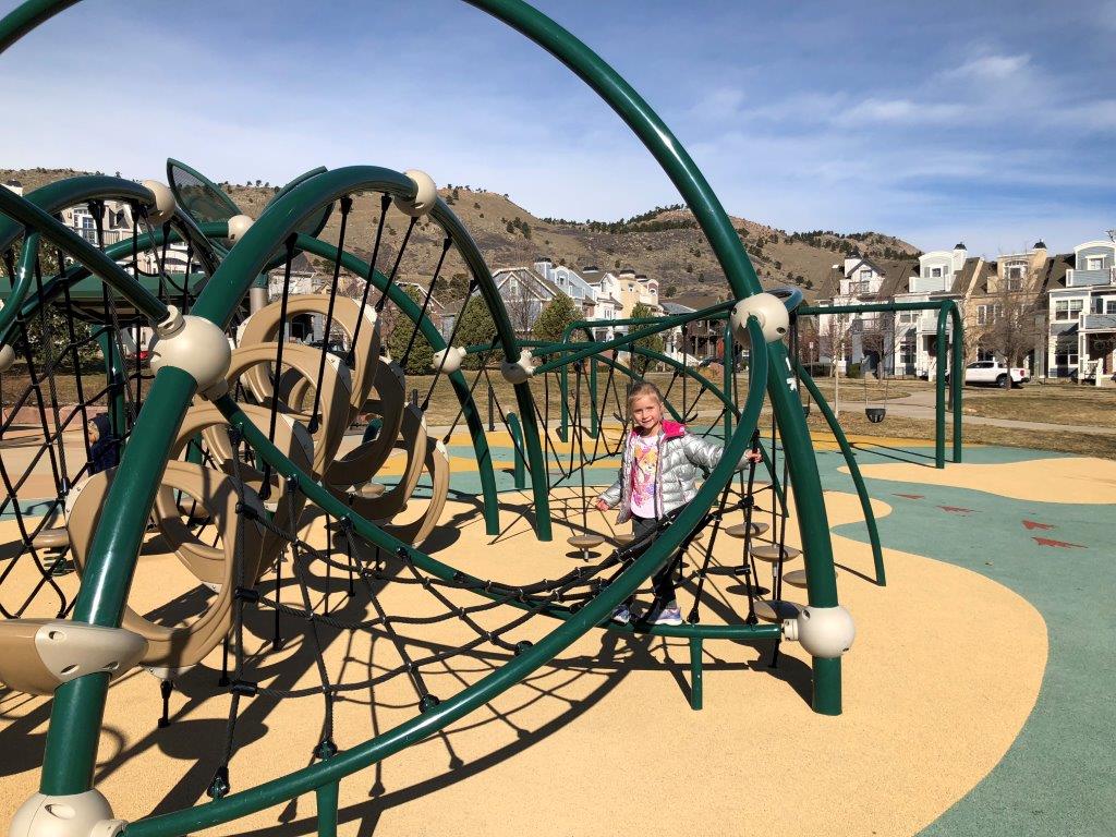 Prehistoricthemed Playground and Trailhead at Dakota Ridge Park