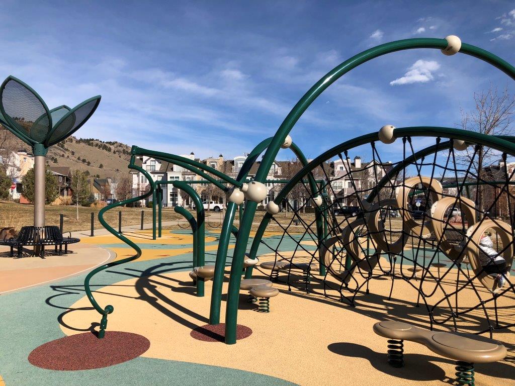 Prehistoricthemed Playground and Trailhead at Dakota Ridge Park