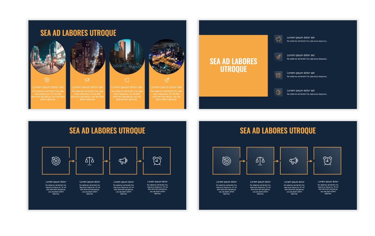 OSLO PROFESSIONAL NAVY AND YELLOW FREE POWERPOINT TEMPLATE Slides Gallery