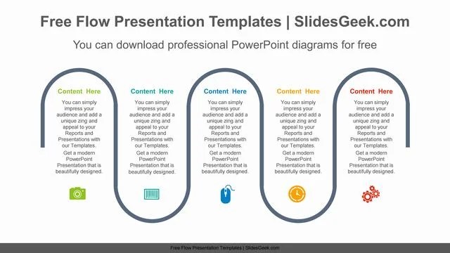 Five Flow Process | Free Powerpoint & Google Slides Templates