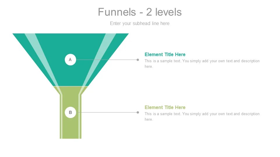 2 Levels Funnel Design for PowerPoint Presentations