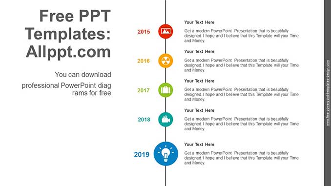 Vertical Circle Point PowerPoint Diagram - Slidesgo templates