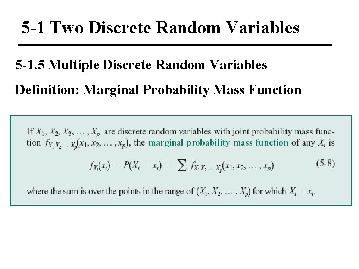 5 1 Two Discrete Random Variables Example 5