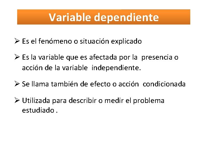 Las Variables en la Investigacin de Mercados Concepto
