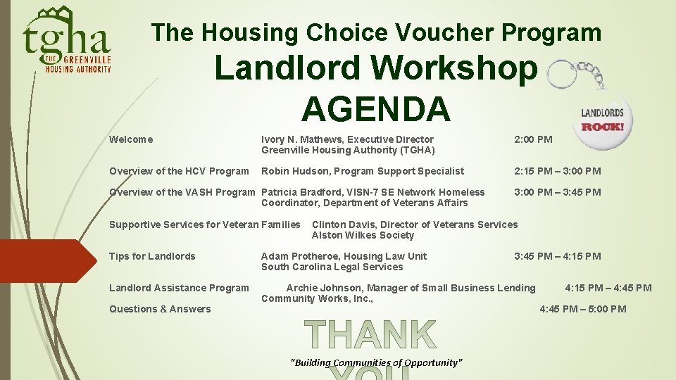 The Housing Choice Voucher Program Landlord Location