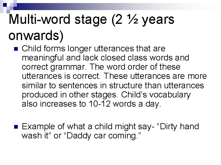 CHILD LANGUAGE ACQUISITION By BF CHILD LANGUAGE ACQUISITION