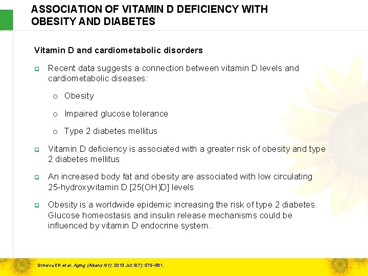 ASSOCIATION OF VITAMIN D DEFICIENCY WITH OBESITY AND