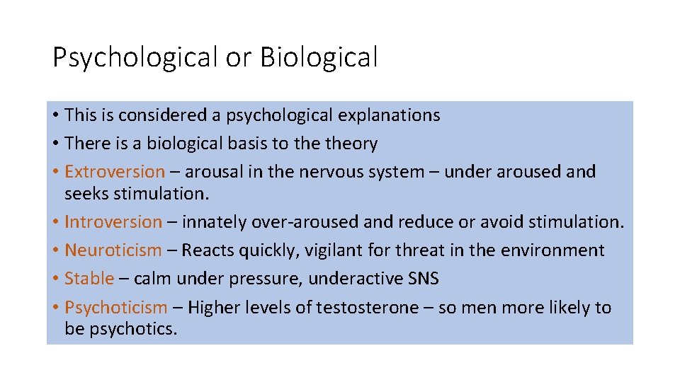 Individualistic Theories of Criminality Learning theory Bandura