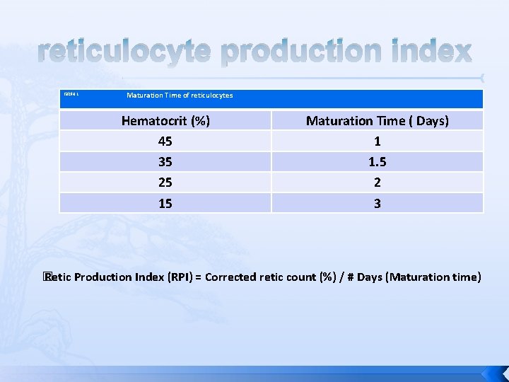 Reticulocyte Count Reticulocytes 1 2 3 4 5