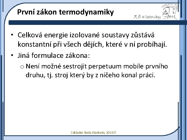 Kola Slo Projektu Zkladn Kola Kladruby Husova 203