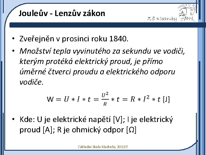 Kola Slo Projektu Zkladn Kola Kladruby Husova 203