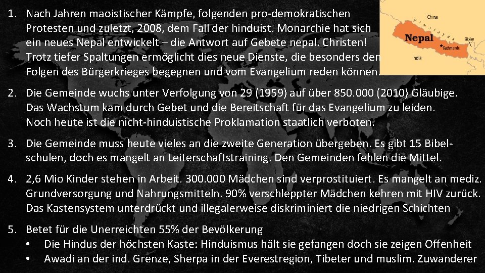 Gebet Fr Nepal Die Welt Bevlkerung 30 Millionen