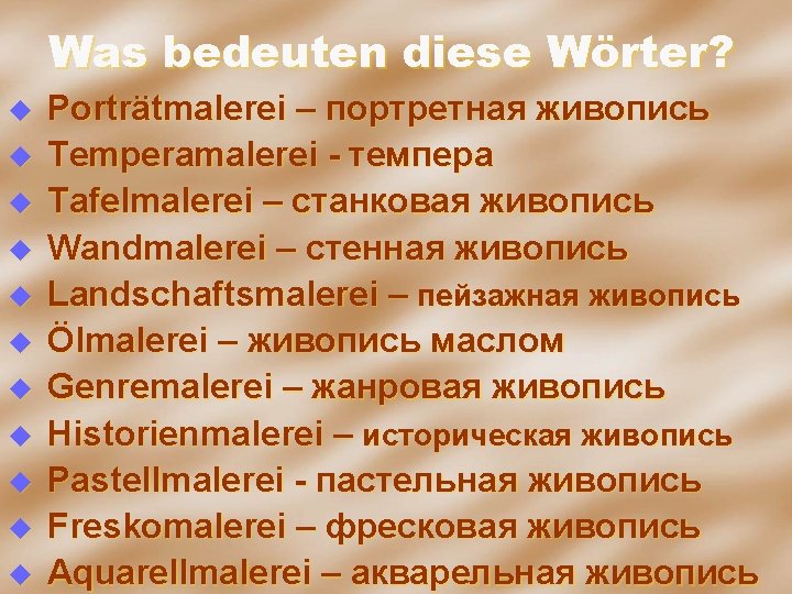 Verschiedene Gattungen Der Malerei Und Techniken L Portrt