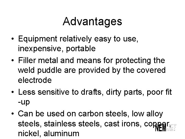 Shielded Metal Arc Welding SMAW SMAW Electrode Classification