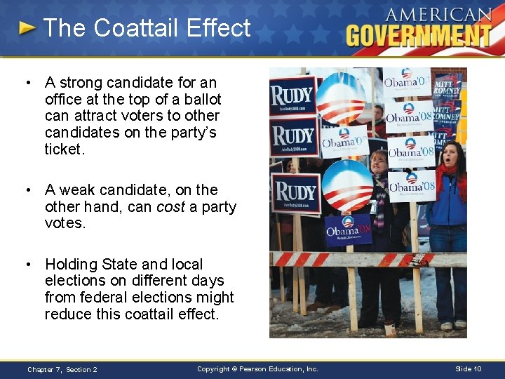 Chapter 7 The Electoral Process Section 2 Objectives