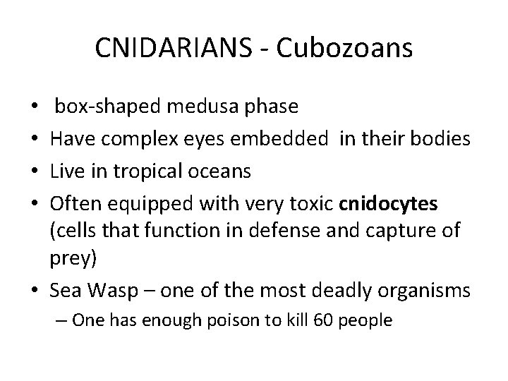 Invertebrates Part 1 SPONGES Suspension feeders Lack tissue
