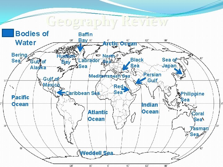 Bodies Of Water World Map Bodies Of Water World Map Landmasses Bodies Of
