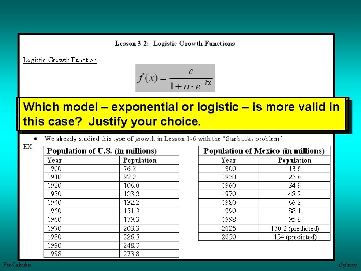 State exponential growth or exponential decay no calculator