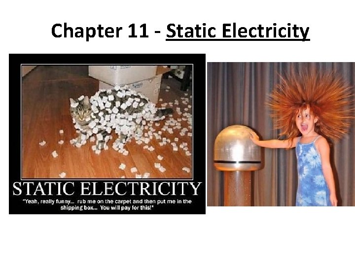 Chapter 11 Static Electricity Day 1 Introduction Sect
