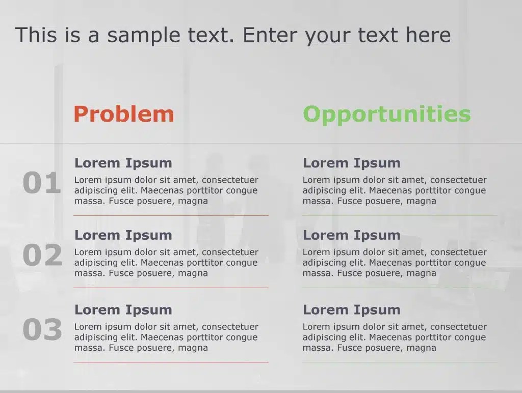 Problem Opportunity PowerPoint Template 129 Problem Opportunity