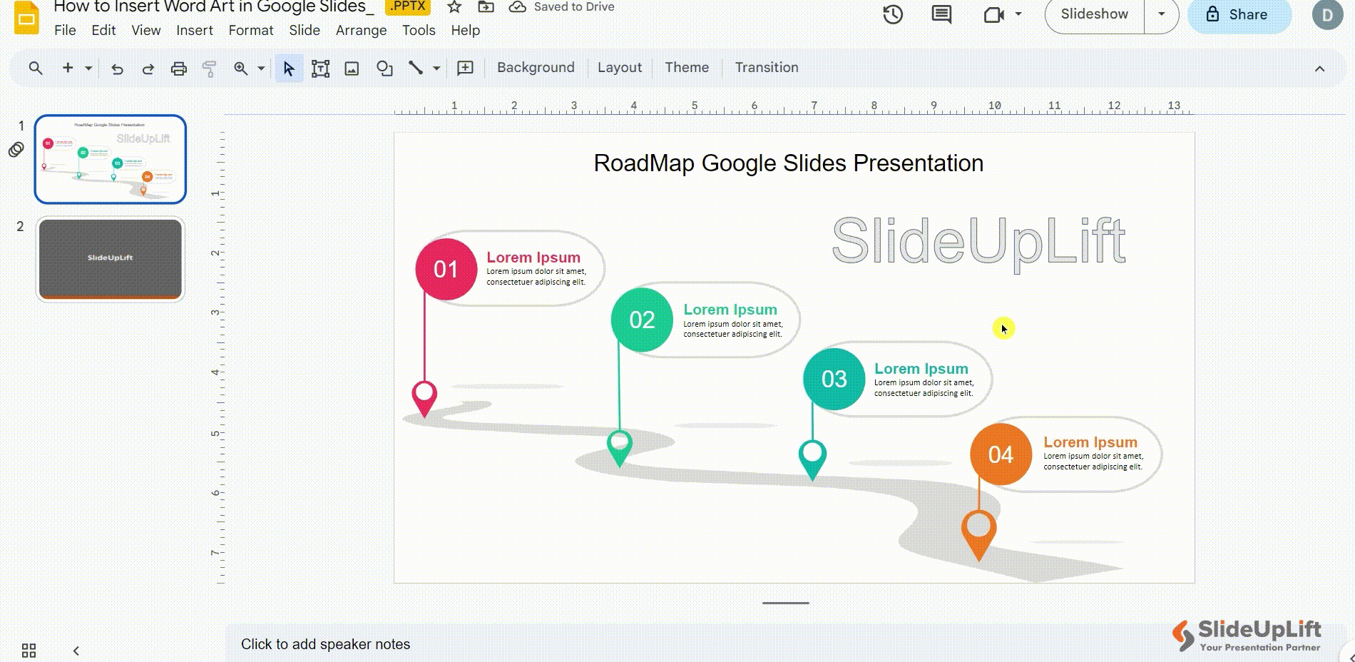 How to Use Word Art in Google Slides? SlideUpLift