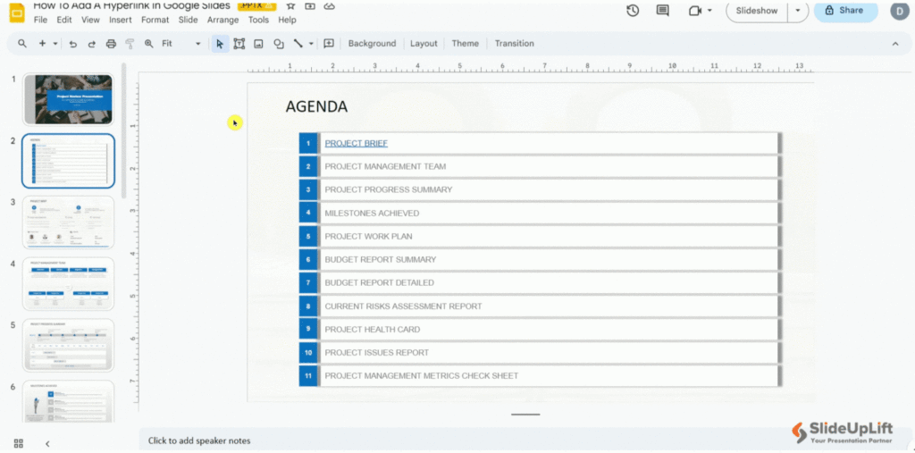 How to Hyperlink in Google Slides Presentation? SlideUpLift