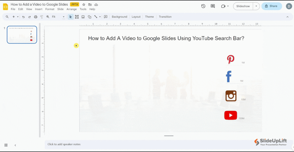 How To Add A Video To Google Slides? SlideUpLift