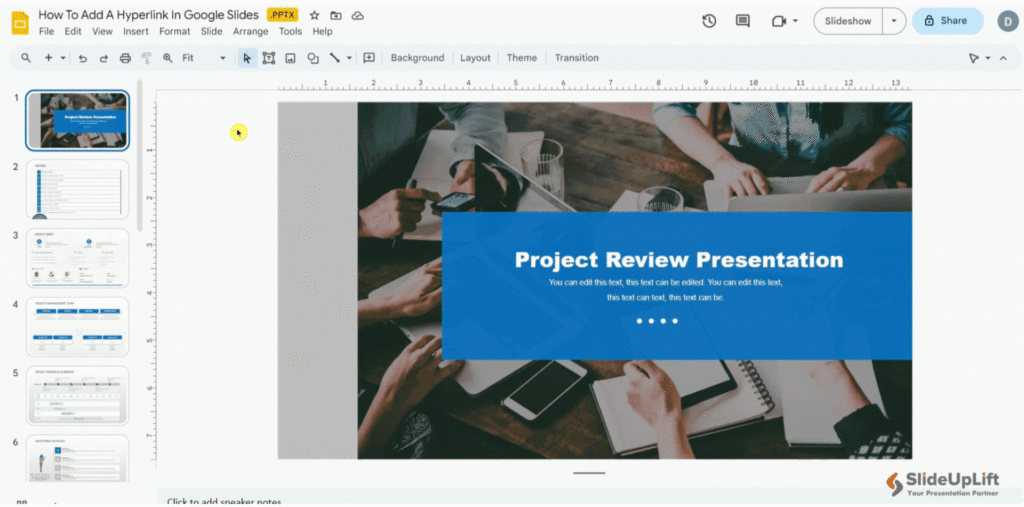 How to Hyperlink in Google Slides Presentation? SlideUpLift