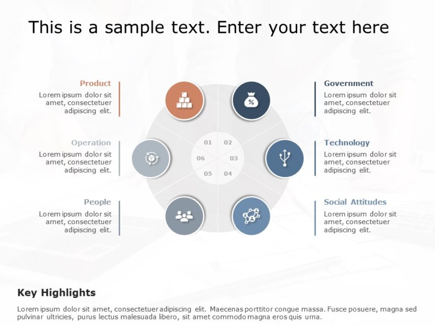 Internal External Factors PowerPoint Template Business Strategy