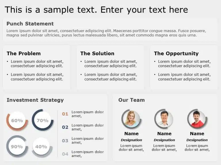 Startup Summary PowerPoint Template SlideUpLift