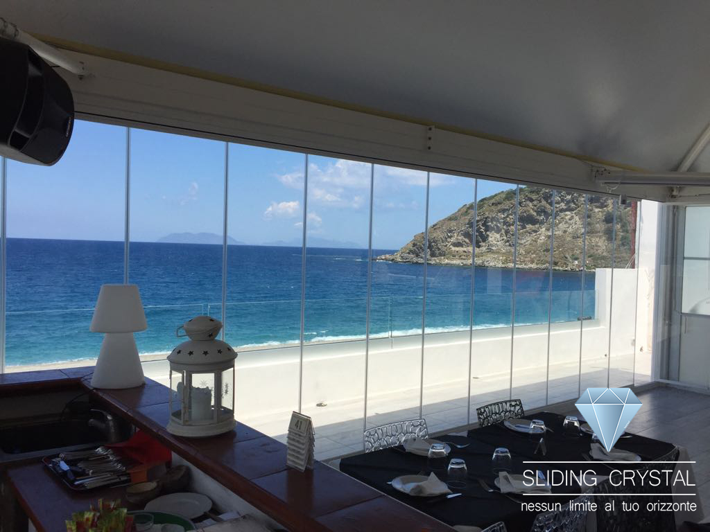 VETRATE A LIBRO TUTTO VETRO. Sliding Crystal