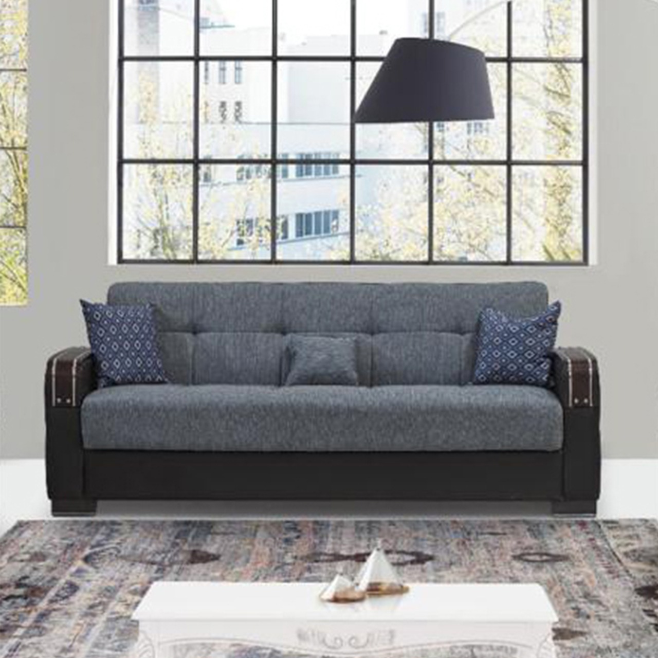 MALTA GREY 3 SEAT SOFA BED Sliding Wardrobes 4 u