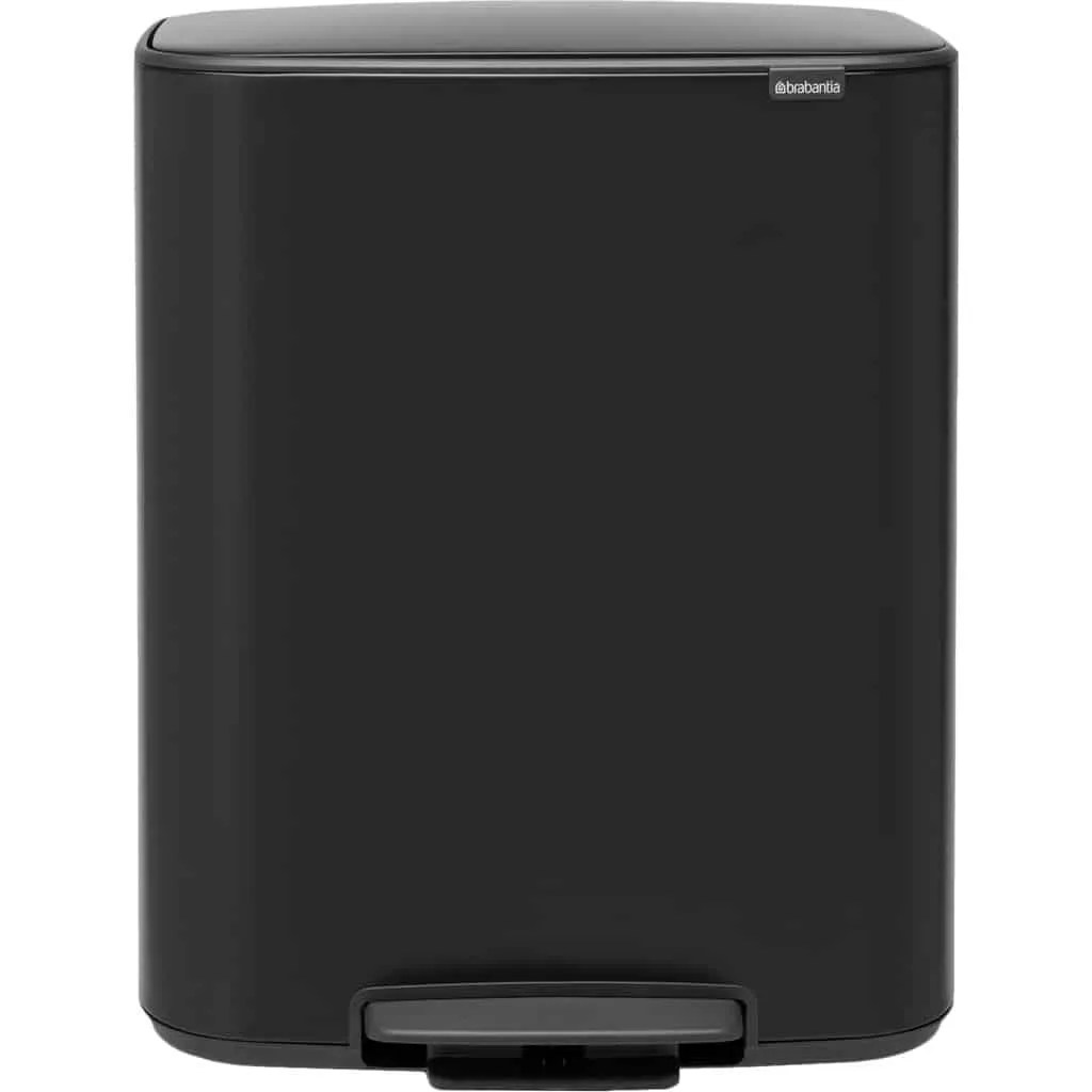 Brabantia Bo Pedal Bin 2 x 30 Liter Mat Zwart Smart Home