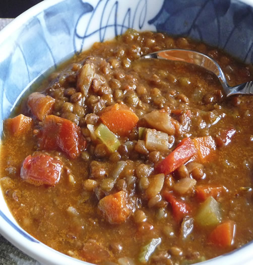 Gingery Lentil Soup Slim Down Smart