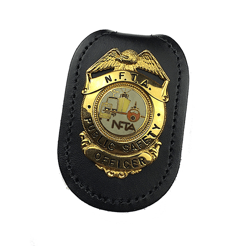 MODEL 18 OVAL VELCRO BADGE HOLDER Slim Line Case Company