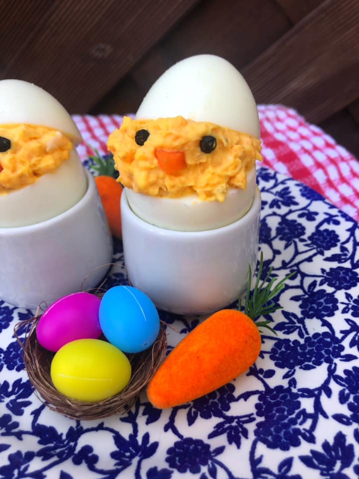 Deviled Easter Egg Chicks Slimming Friendly