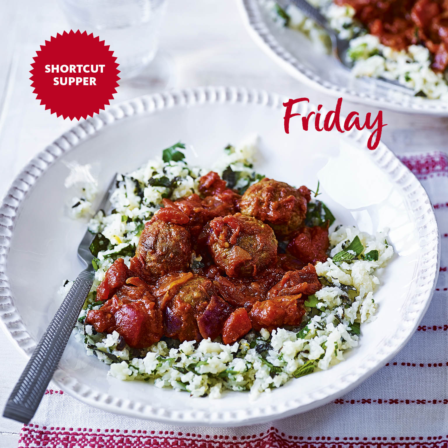 SW recipe Moroccan meatballs with cauliflower couscous Slimming