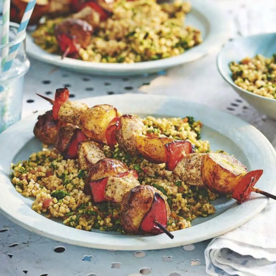 Chicken shish kebabs with tabbouleh Slimming World Encyclopedia