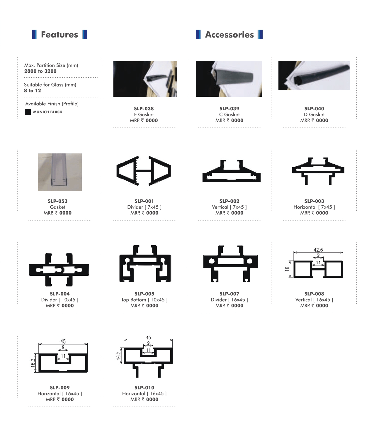 Office Partition Sliding System Slimx Profiles