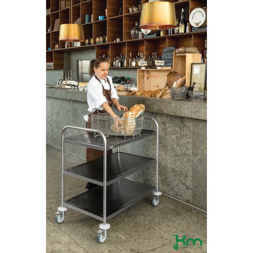 Stainless Steel Trolley 3 Shelf Stainless Shelf Trolleys Container