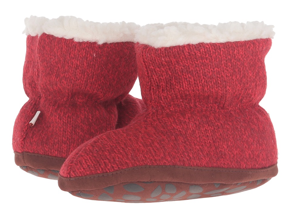 Acorn Kids Easy Bootie Ragg (Infant/Toddler) (Red Ragg Wool) Girls