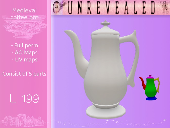 Second Life Marketplace Medieval coffee Pot