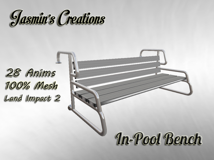 Second Life Marketplace InPool Bench By Jasmin's Creations